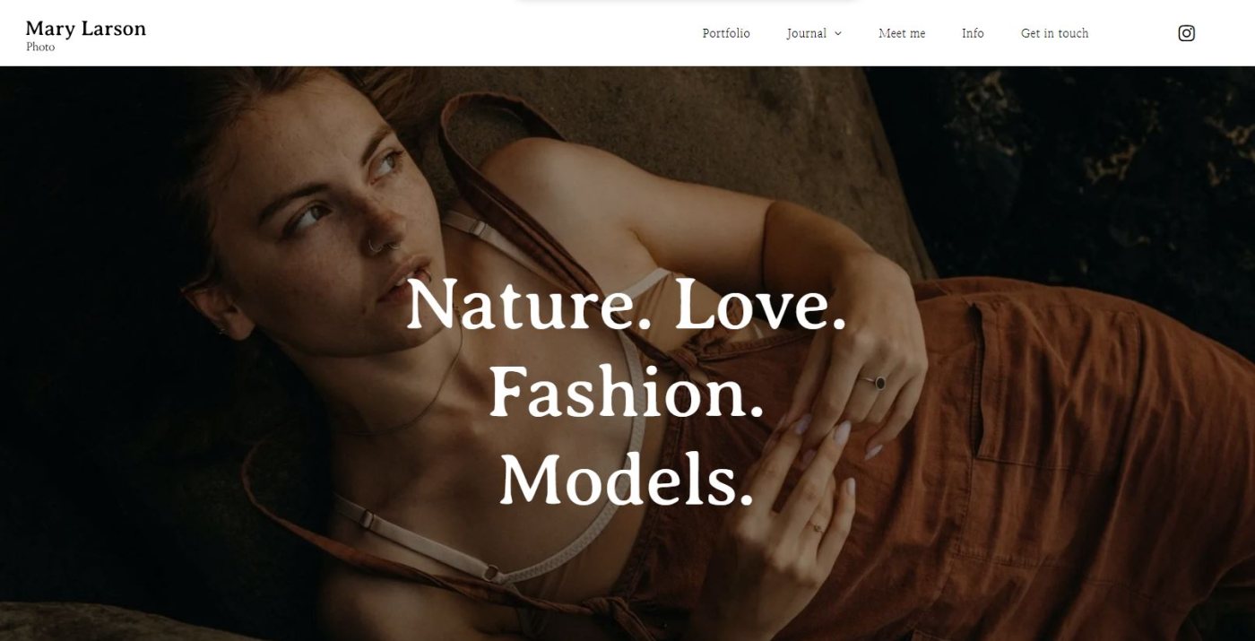 Freelancer Website Template Photography
