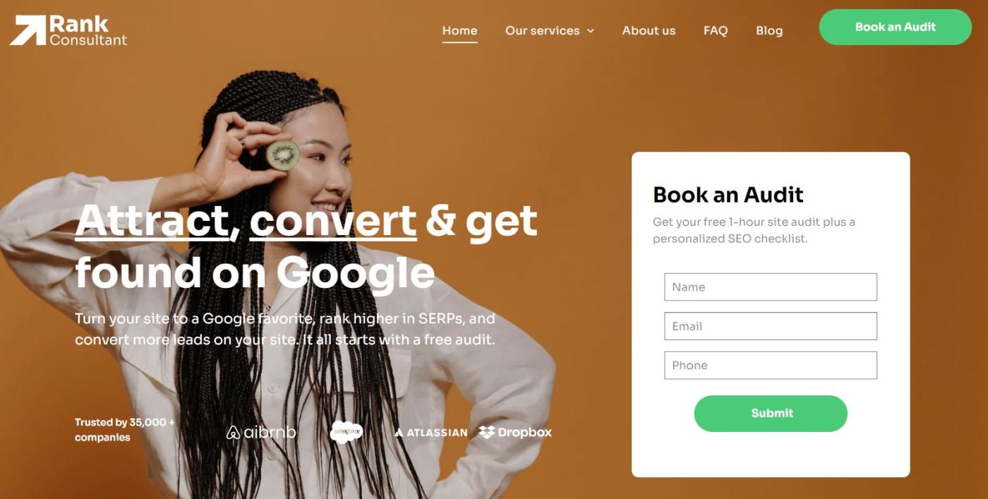 Freelancer Website Template SEO Marketing