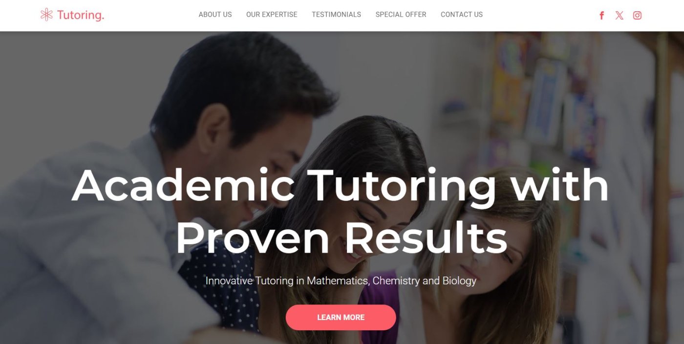 Freelancer Website Template Tutor