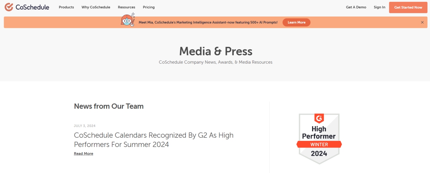 Digital Marketing Press Page