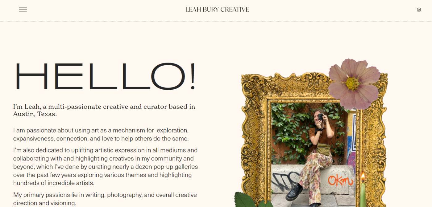 Personal Website Leah Bury