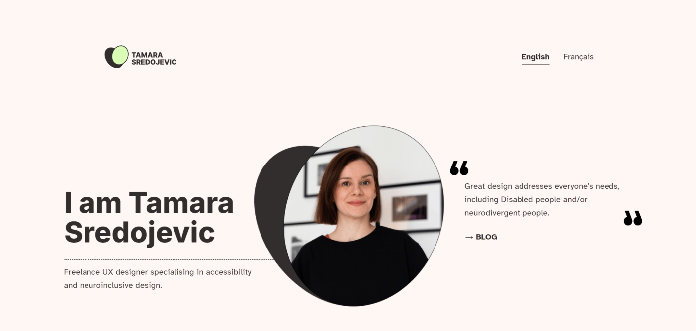 Personal Website Tamara Sredojevic