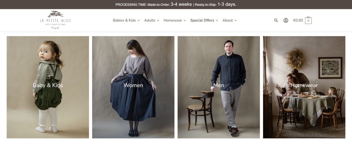 La Petite Alice Business Website