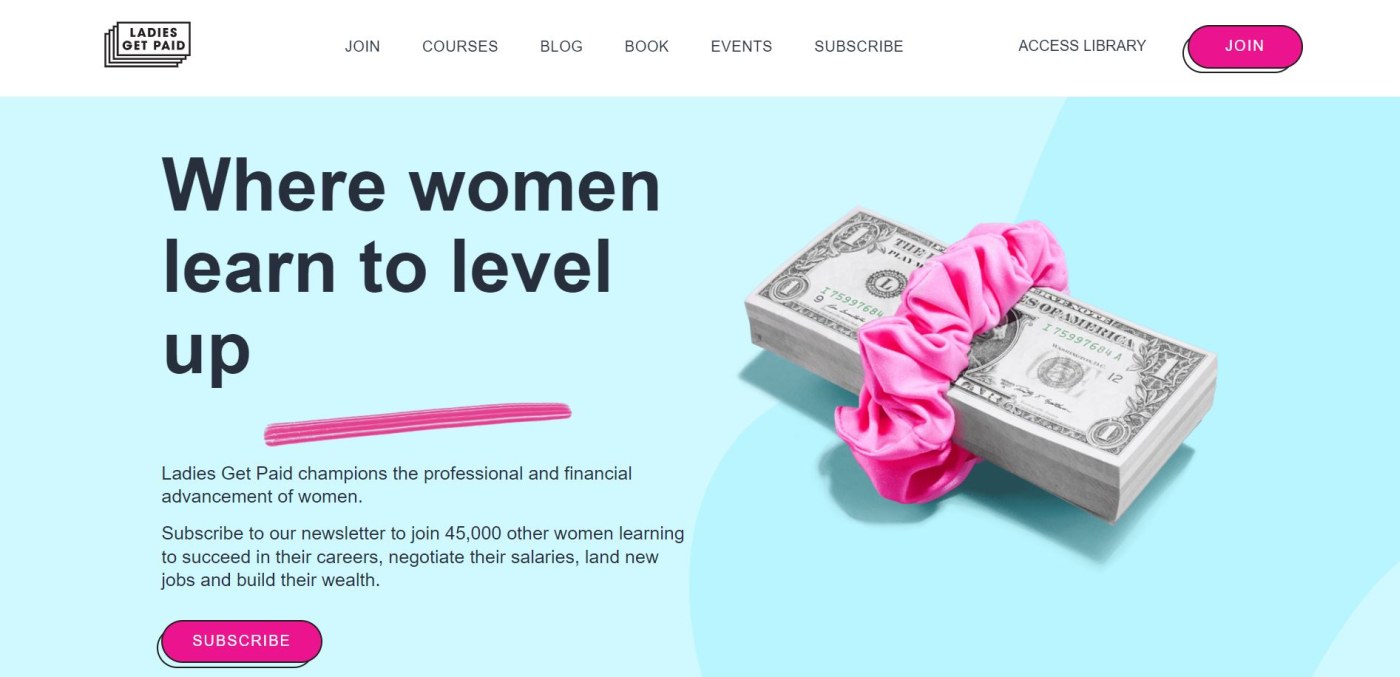 Ladies Get Paid Business Website