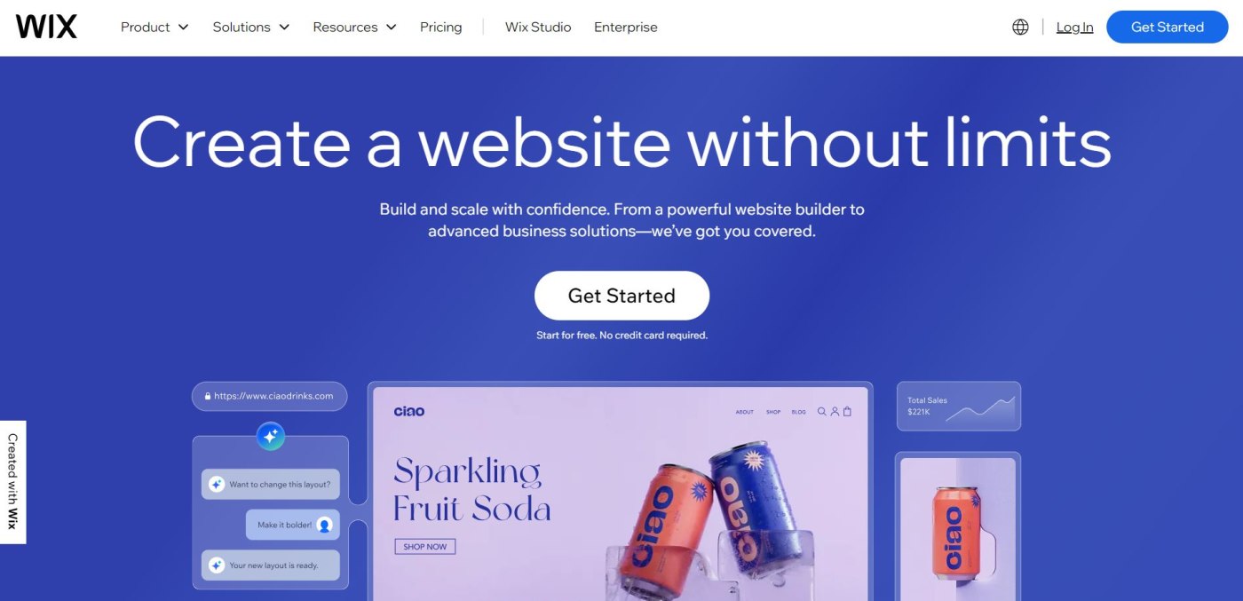 Wix Home Page