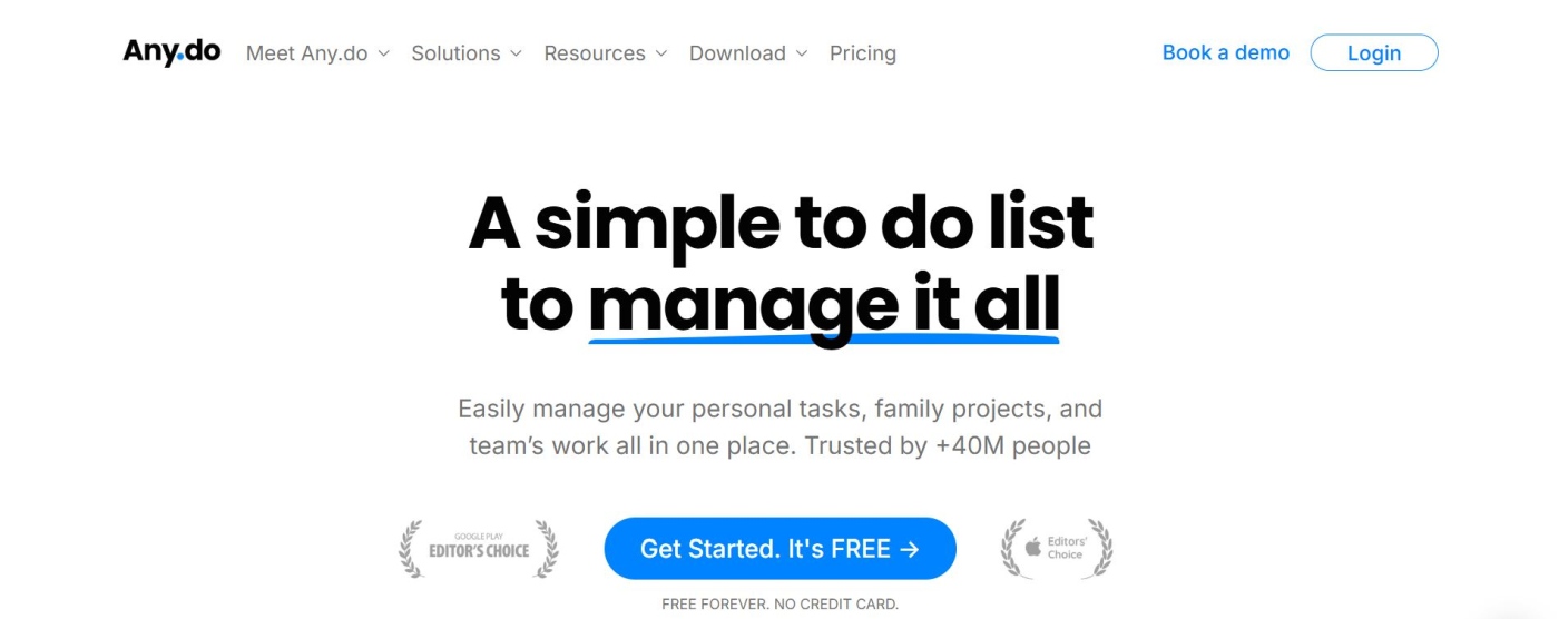 Small Business AI Tool Any.do