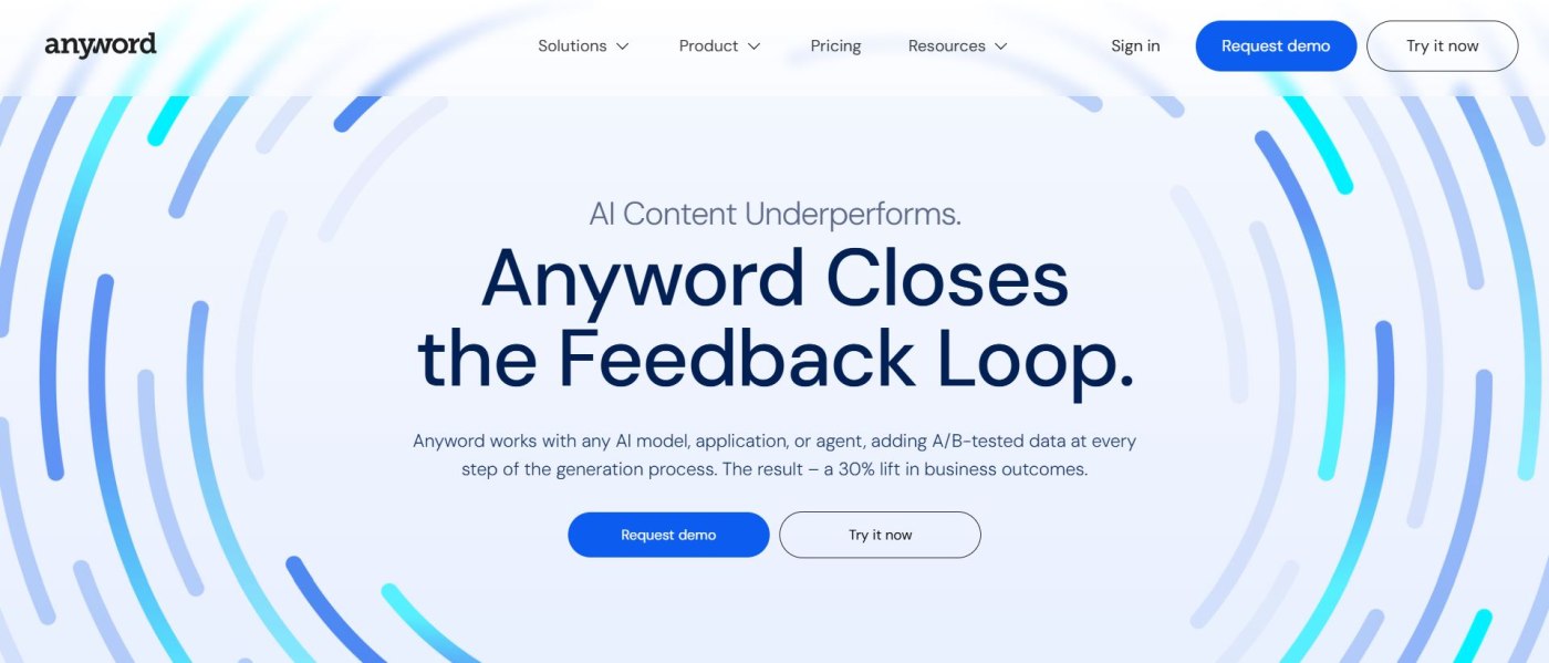 Small Business AI Tool Anyword