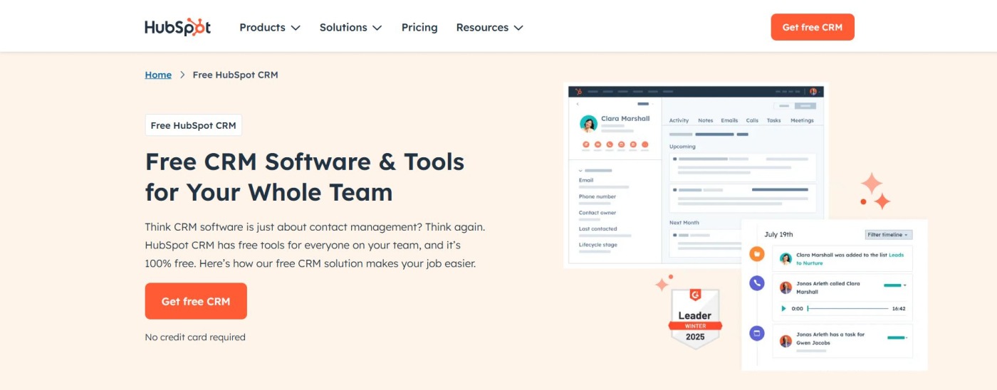 Small Business AI Tool HubSpot CRM
