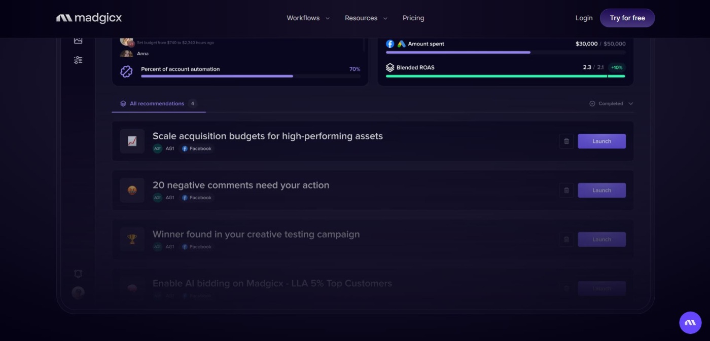 Small Business AI Tool Madgicx