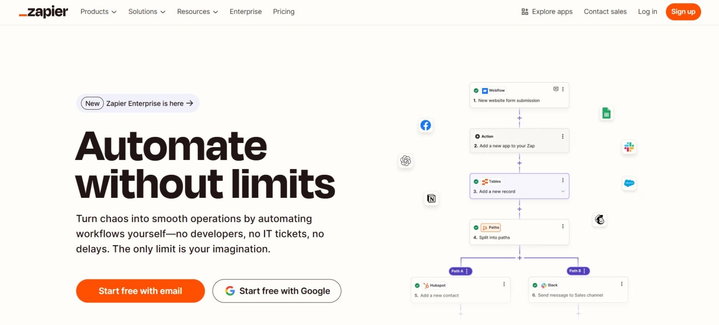 Small Business AI Tool Zapier