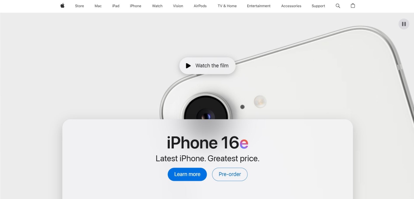 ecommerce website examples apple