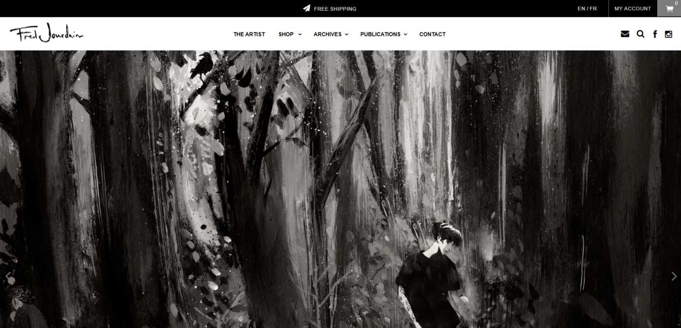 ecommerce website examples fred jourdain