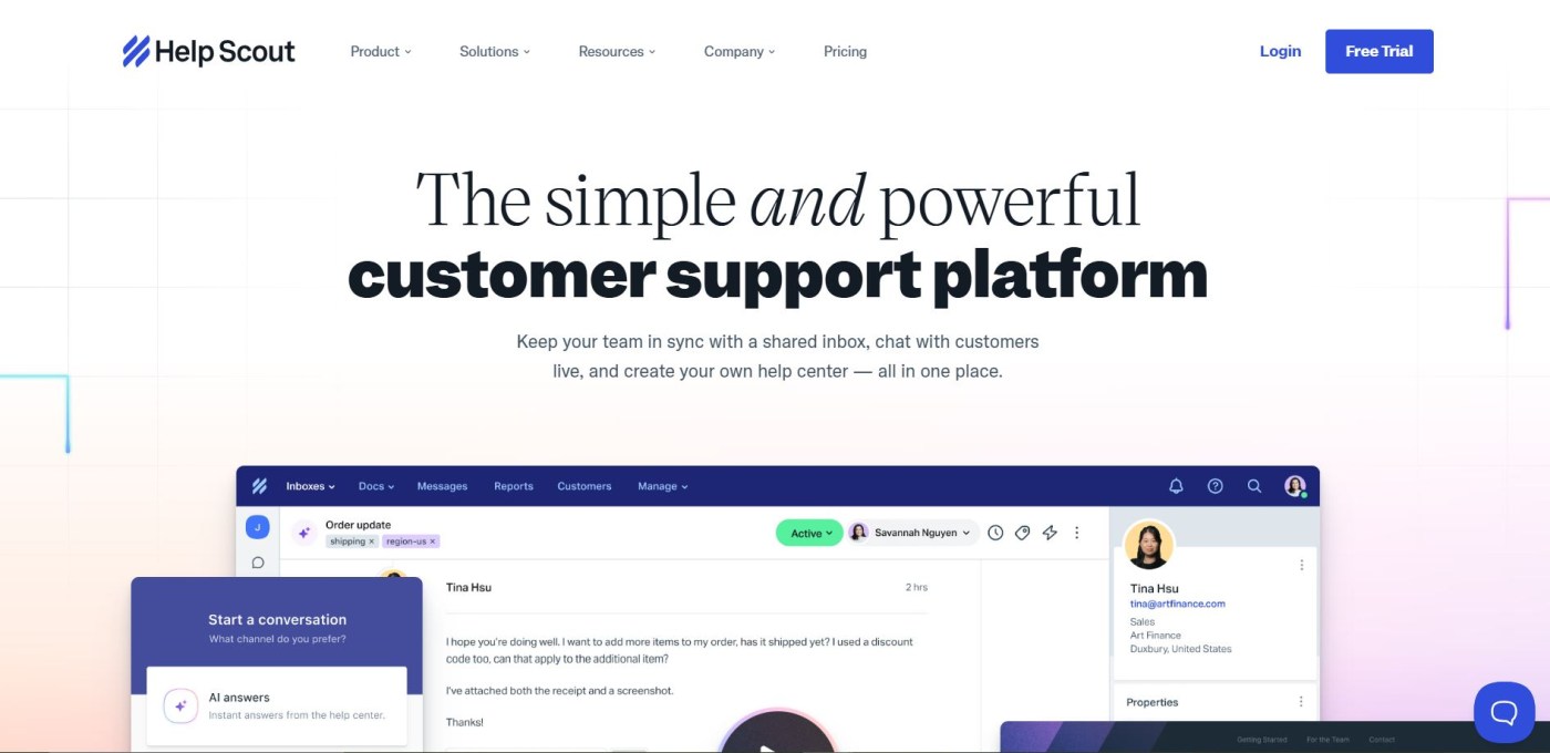 ecommerce website examples help scout