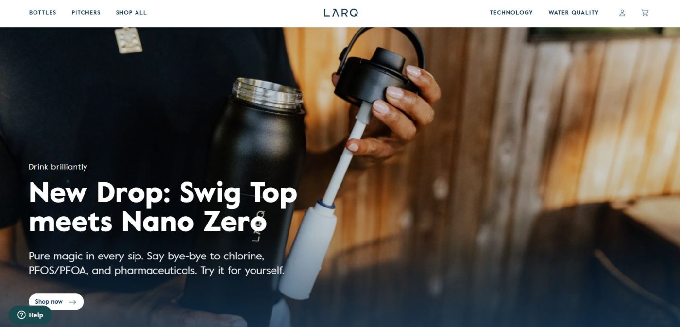 ecommerce website examples larq