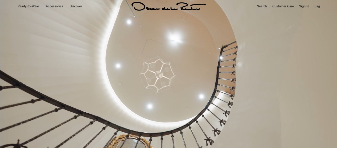 ecommerce website examples oscar de la renta
