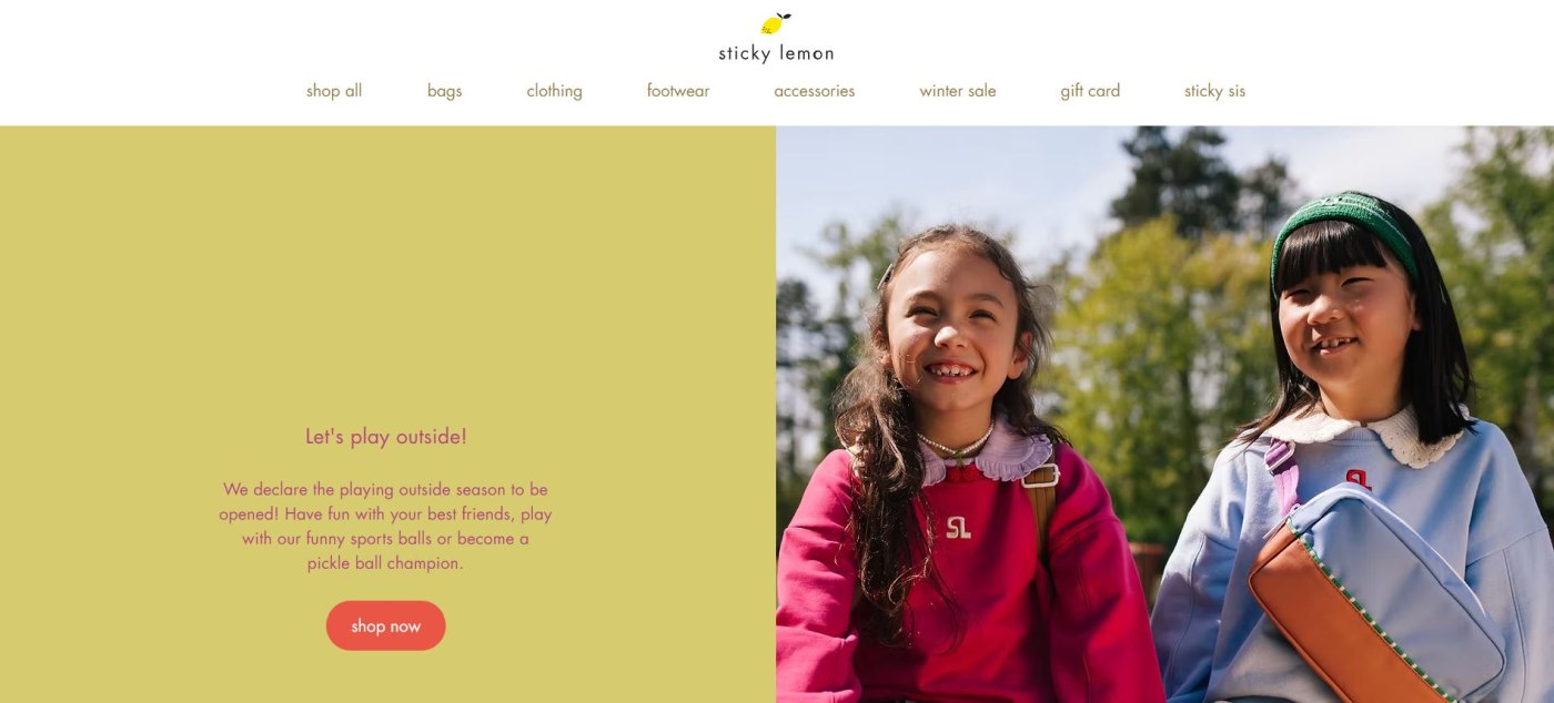 ecommerce website examples sticky lemon