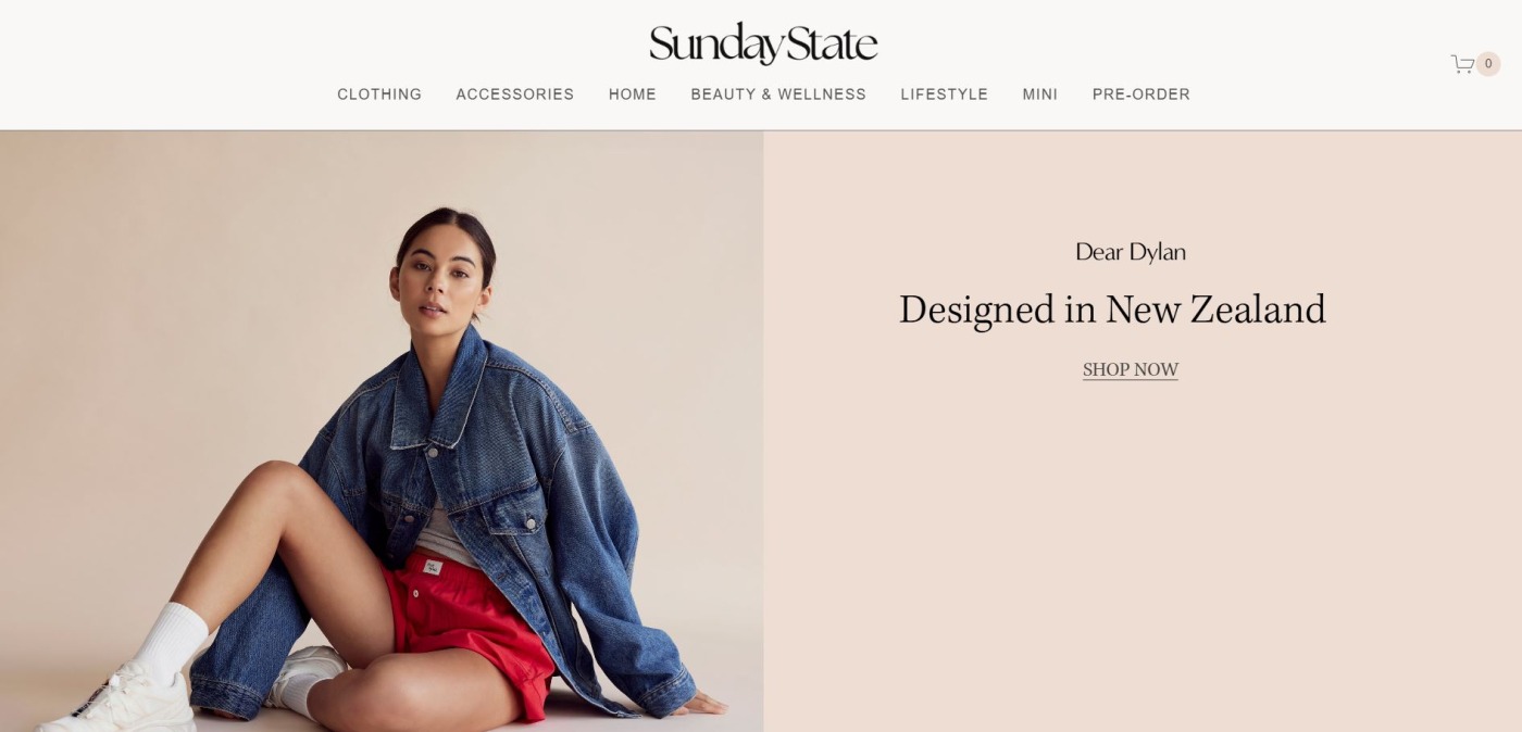 ecommerce website examples sunday state