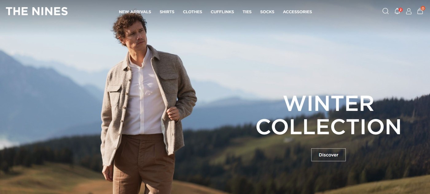 ecommerce website examples the nines