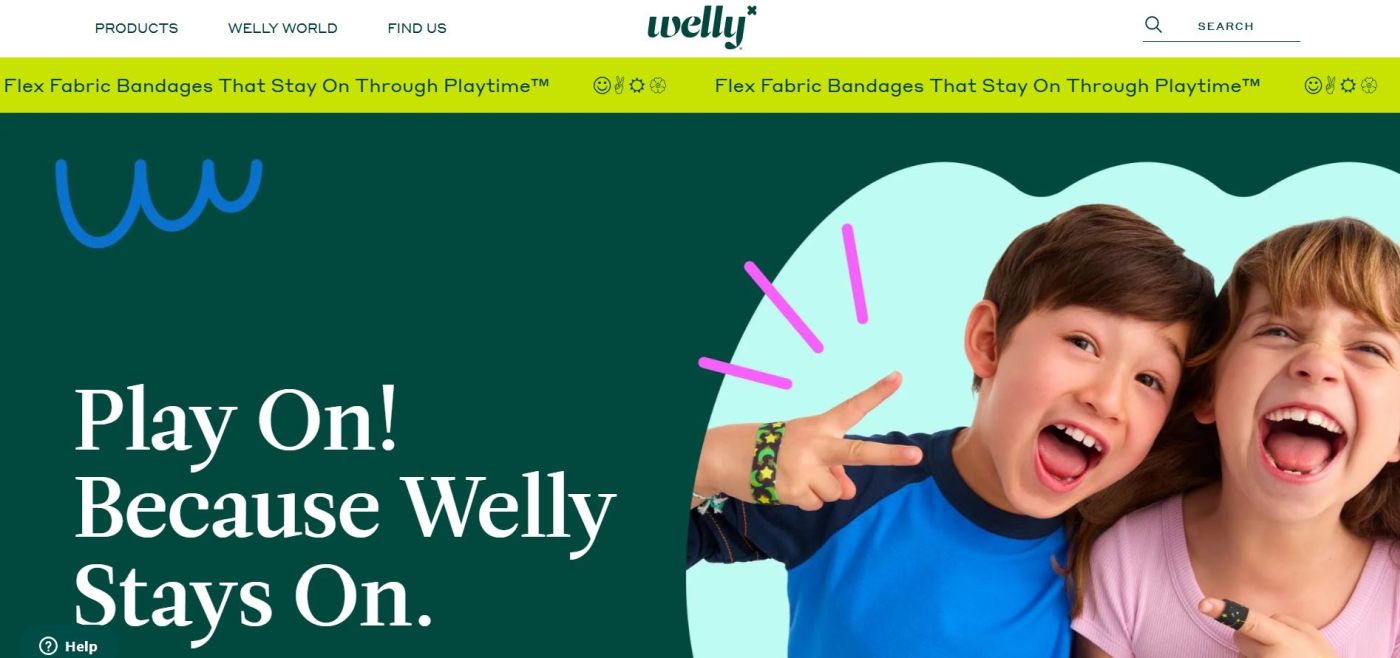 ecommerce website examples welly
