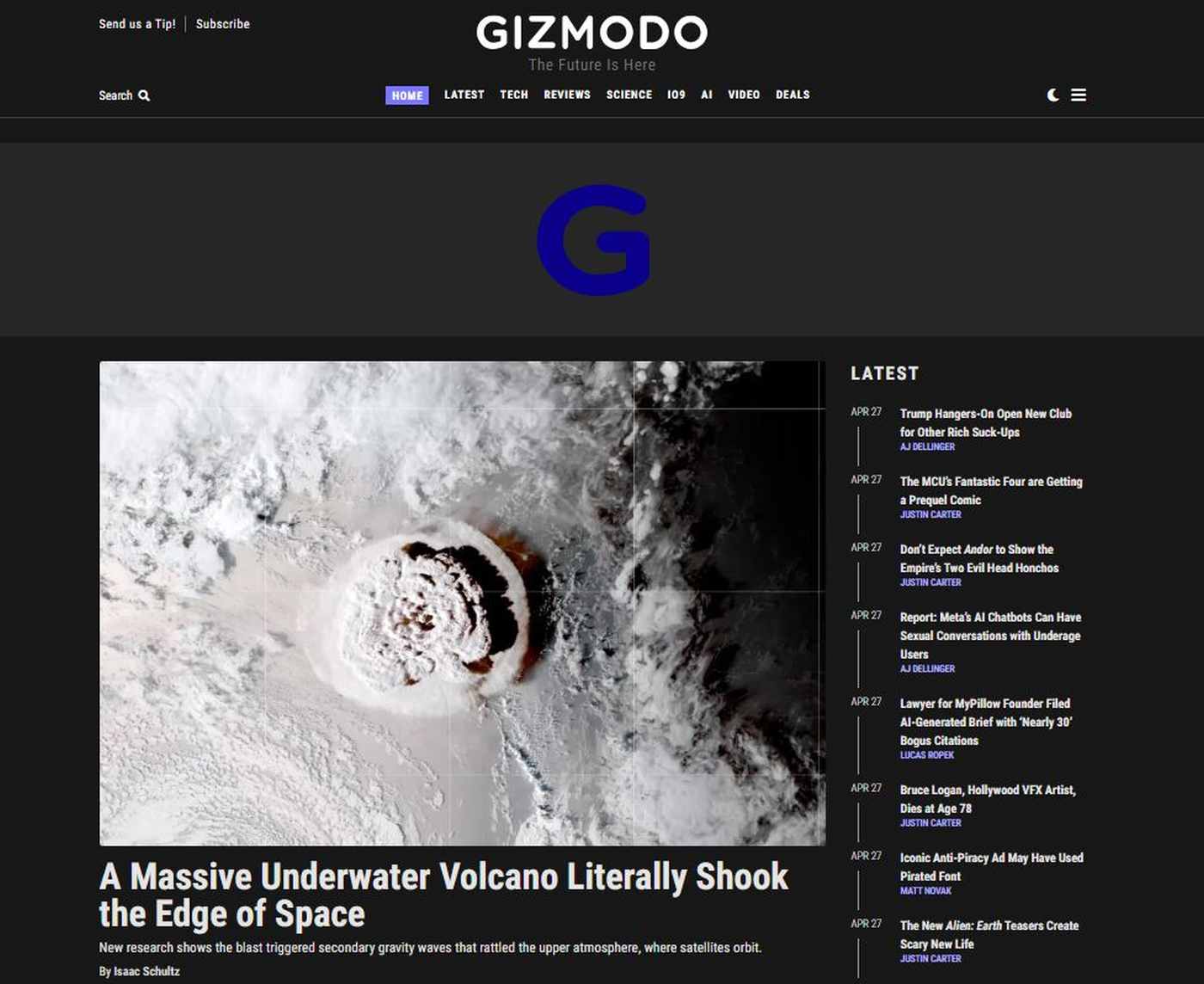 Gizmodo Blog Example 