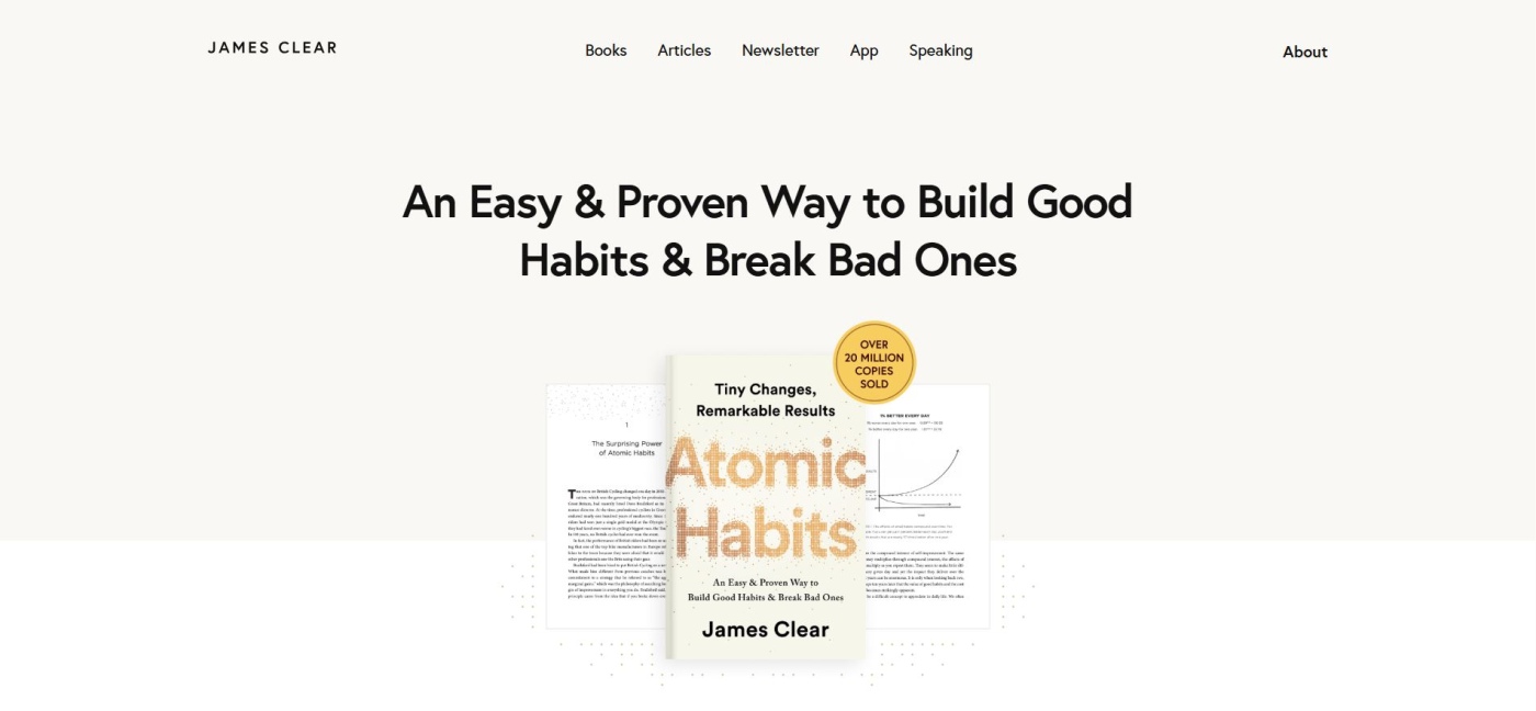 James Clear Blog Example 