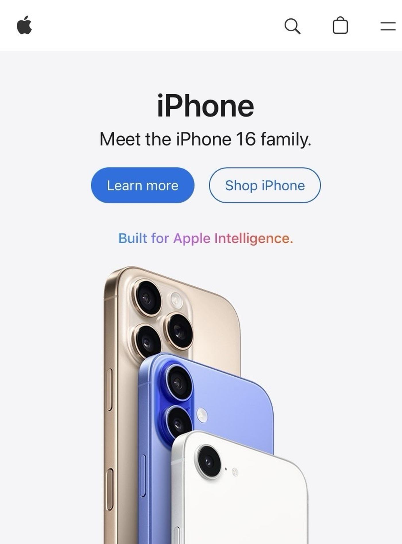 Mobile Website Apple
