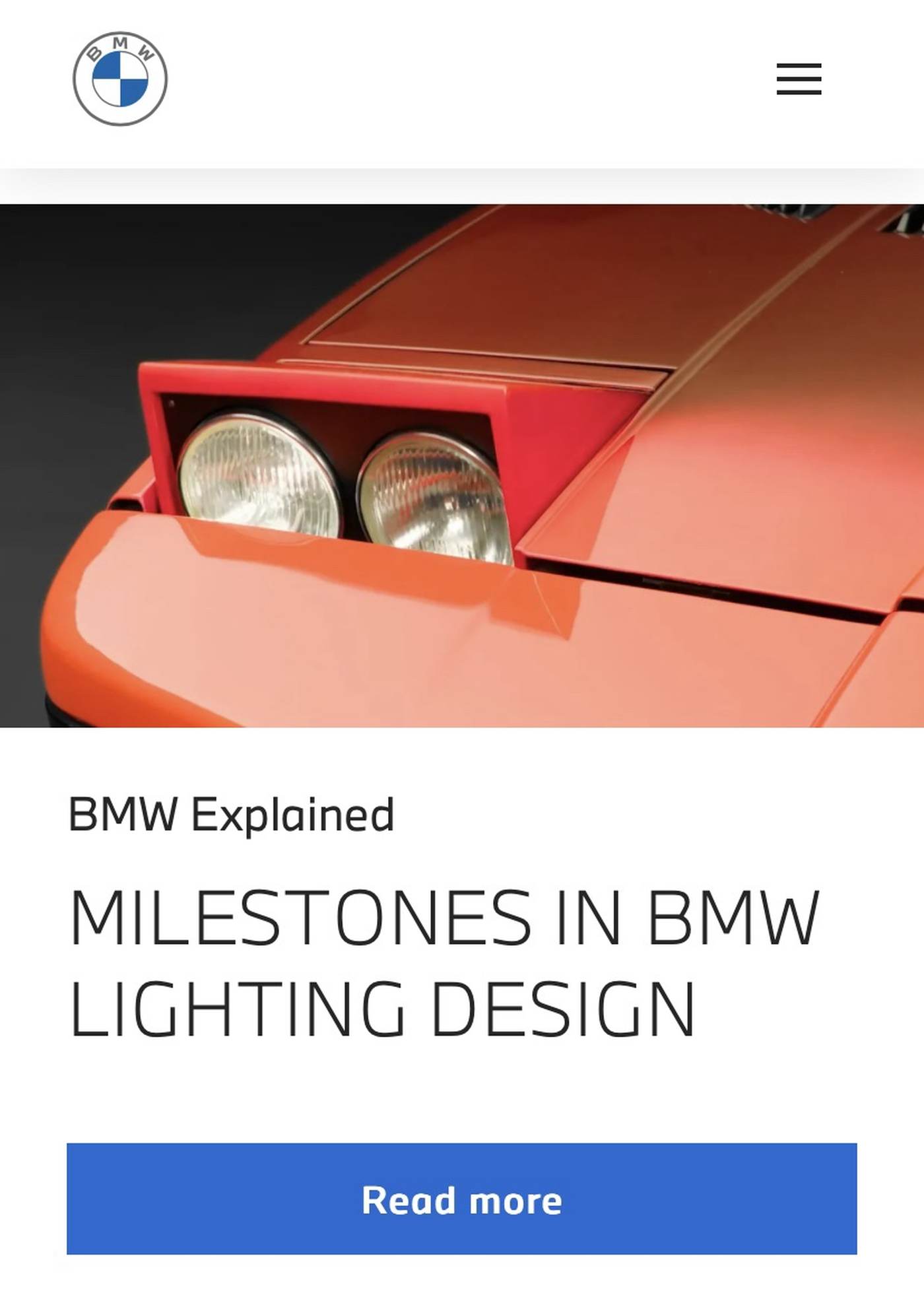 Mobile Website BMW