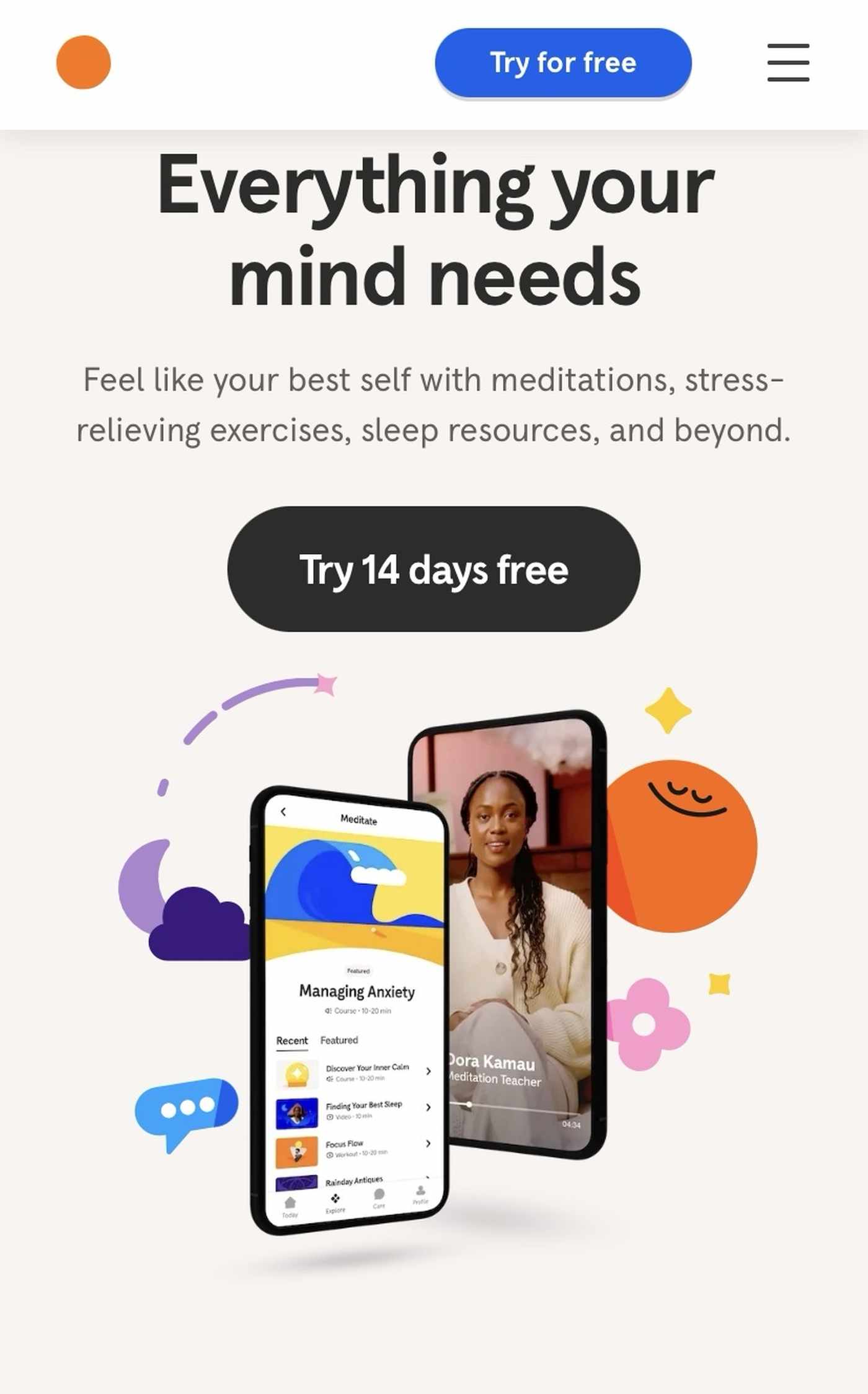 Mobile Website Headspace