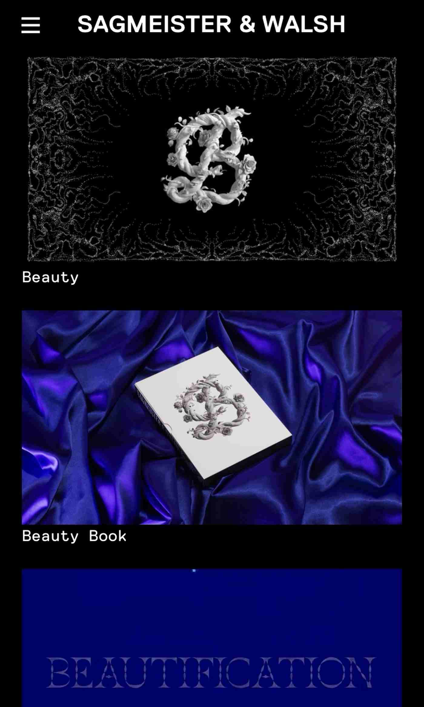 Mobile Website Sagmeister & Walsh