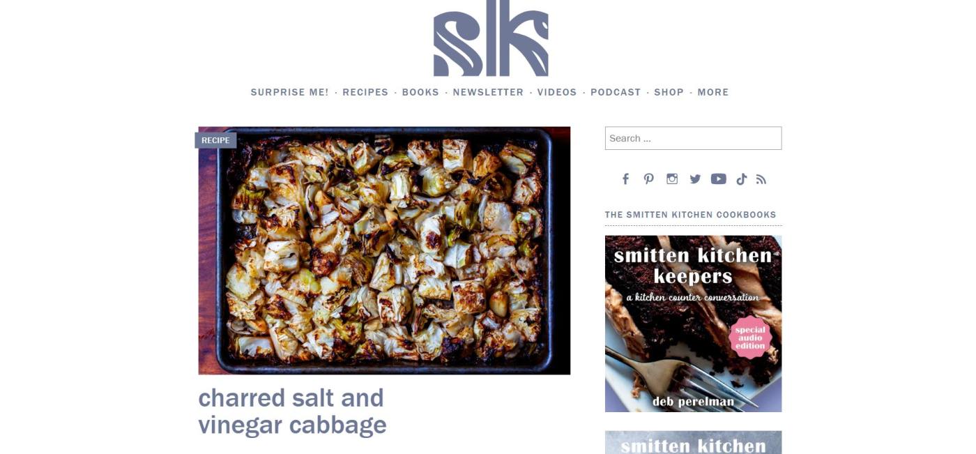 Smitten Kitchen Blog Example 