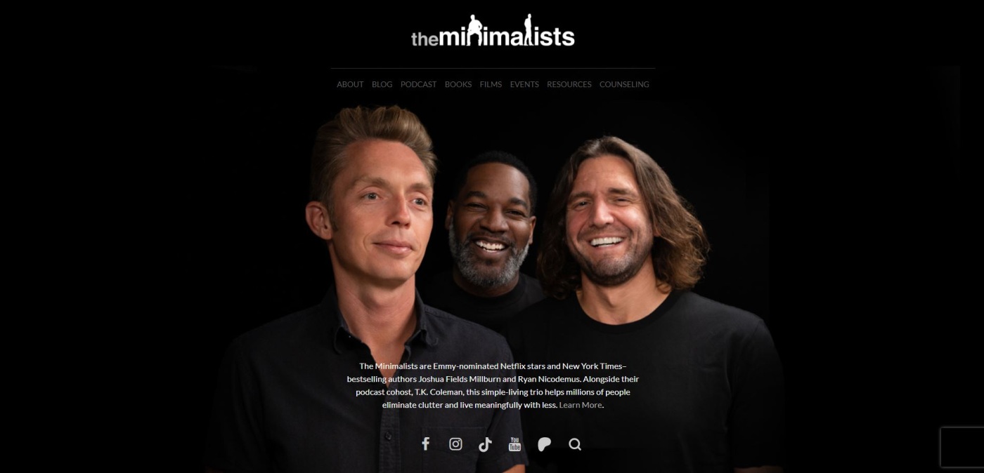 The Minimalists Blog Example 